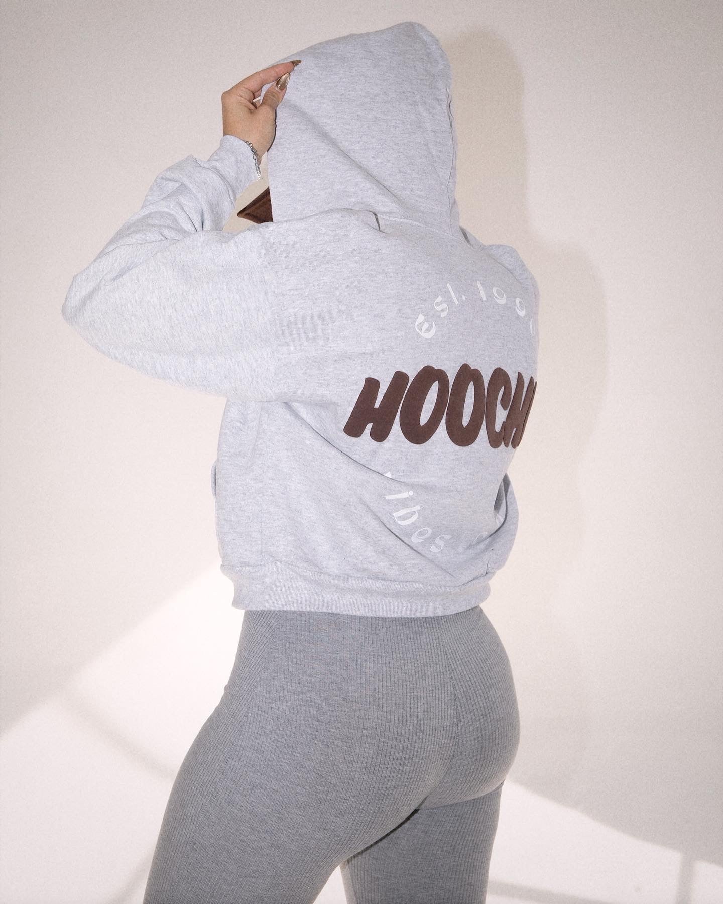 Hoochie Cropped Zip-Up Hoodie